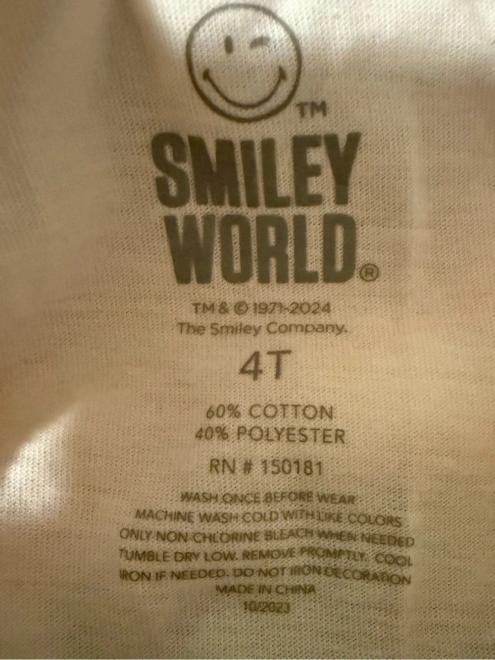 Smiley World Rainbow Tee and Shorts Set 4T